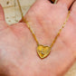 Radial Heart Initial Necklace
