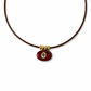 Tiger’s Eye & White Topaz Pendant on Leather Rope Necklace