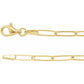 14K Yellow Gold Paperclip Chain Necklace – 2.6mm Solid Paperclip Link (18")