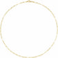 14K Yellow Gold Paperclip Chain Necklace – 2.6mm Solid Paperclip Link (18")