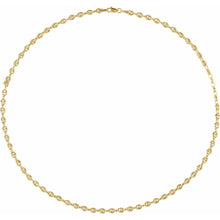 Load image into Gallery viewer, Marina Anchor Chain Necklace – 14K Yellow Gold Puffed Anchor Chain (3.8mm)
