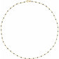 14K Gold Enamel Bead Chain – Turquoise, White & Black – Adjustable