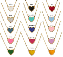 Load image into Gallery viewer, Custom Enamel Initial Heart Bracelet with Pave Outline
