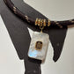 Moonstone Smoke Pendant Latte Cord