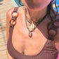 Tiger’s Eye & White Topaz Oval Knotted Rope Necklace