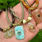 Rutilated Quartz & Yellow Citrine Oval Rope Necklace