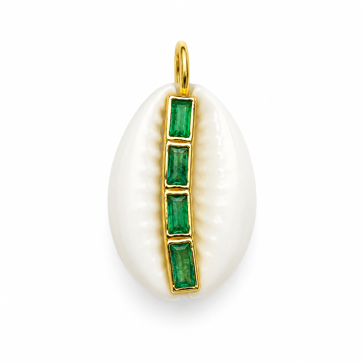 Cowrie Gemstone Pendant Necklace
