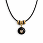 Round Black Onyx and White Topaz Rope Necklace