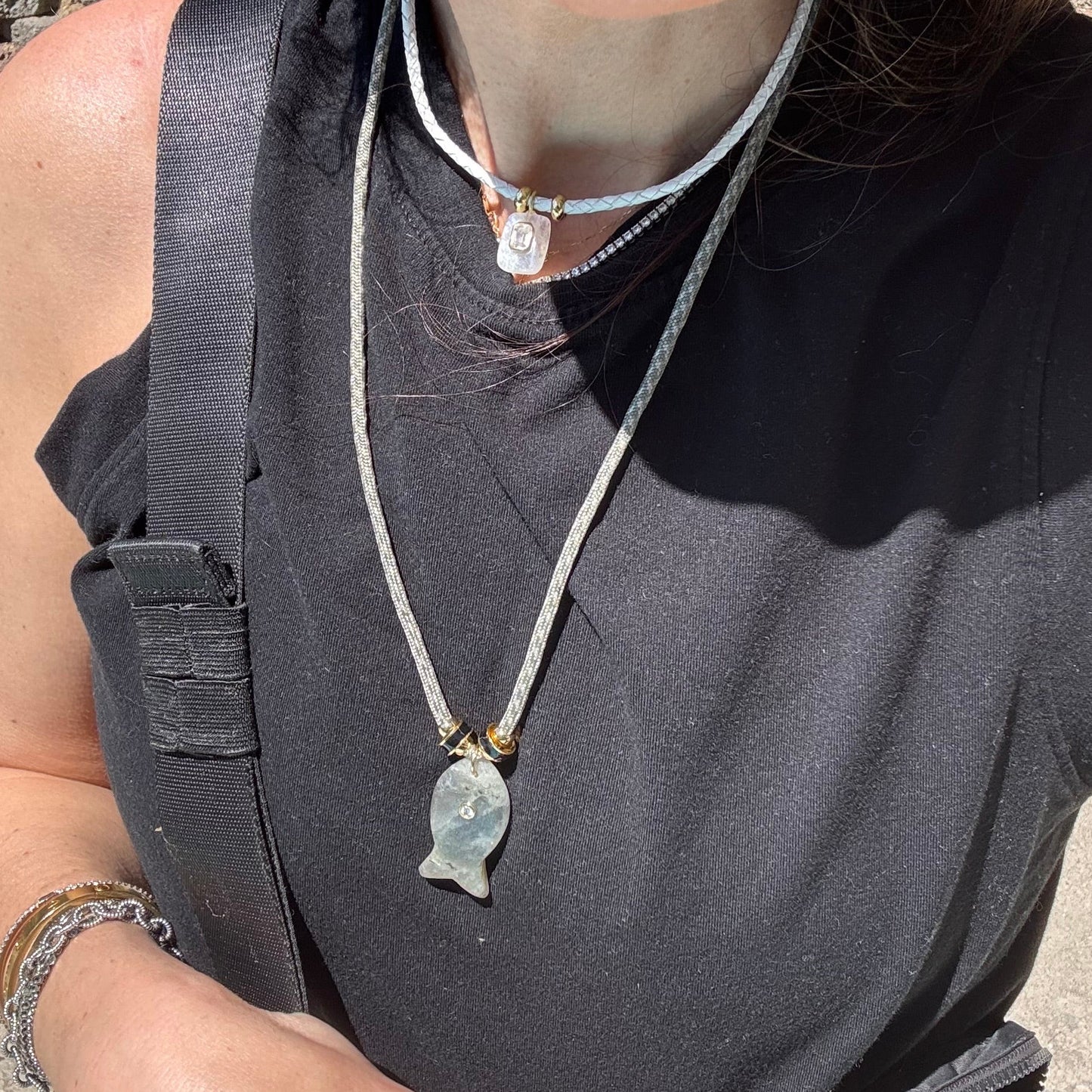 Labradorite Fish Necklace