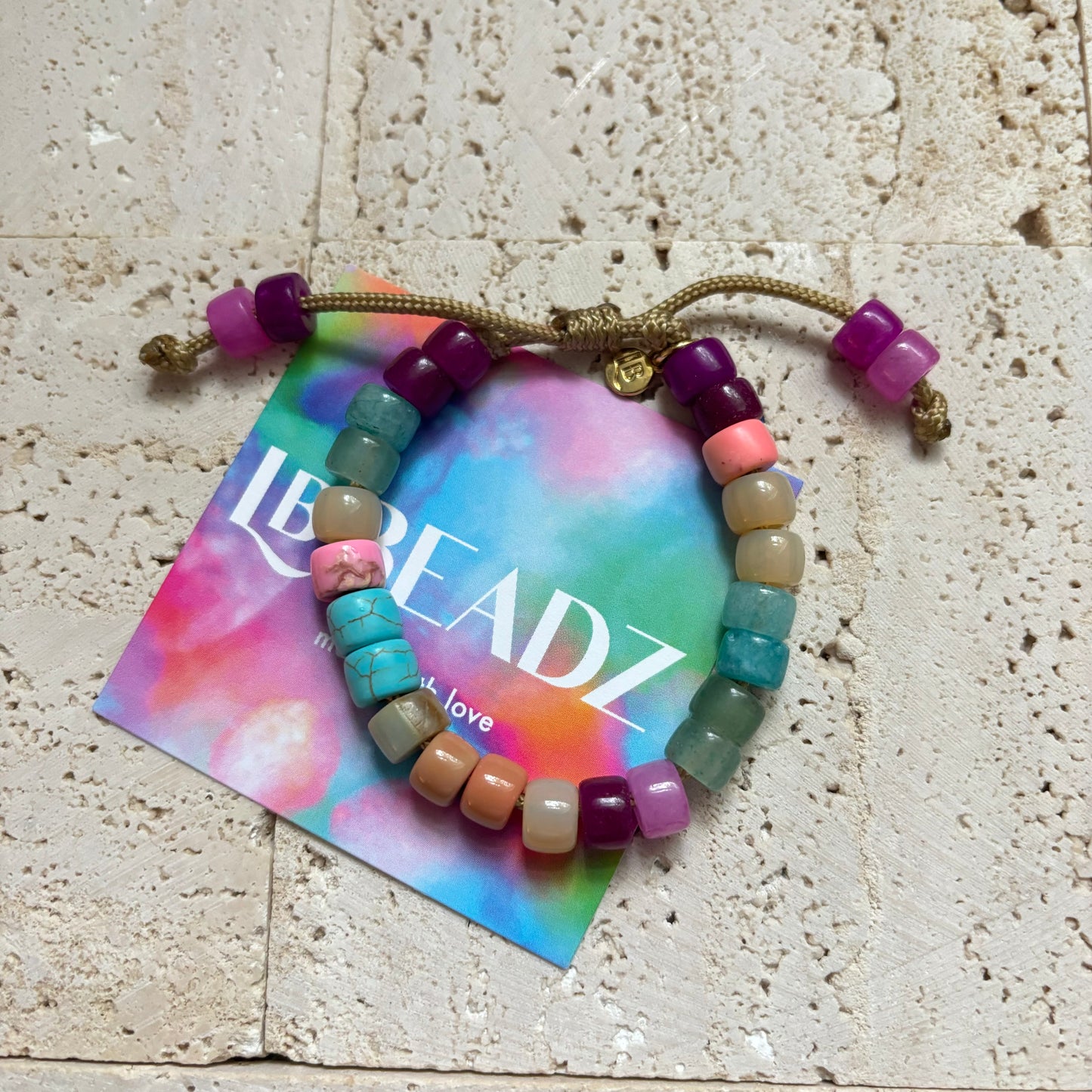 Fruit Salad, Candy Gemstone Beads Bracelet
