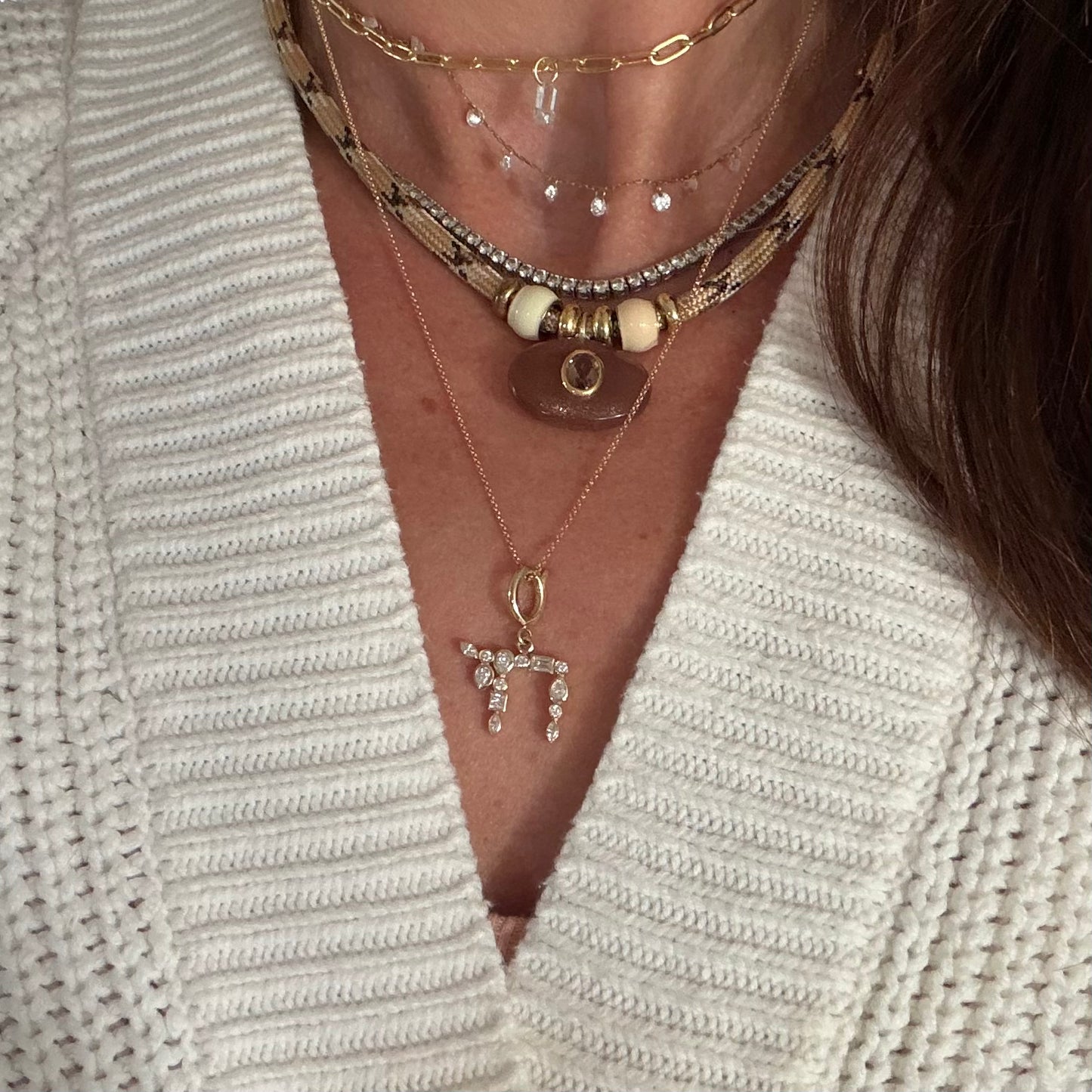 Hebrew Chai Diamond Pendant