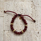 Berry Jammy, Gemstone Adjustable Beaded Bracelet with Gold Spacers