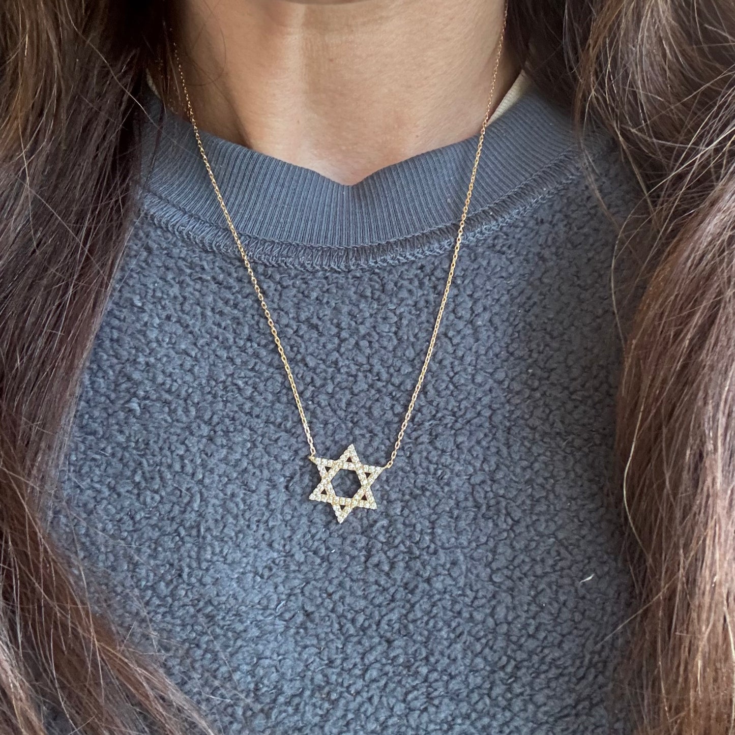 Golden Star of David Necklace
