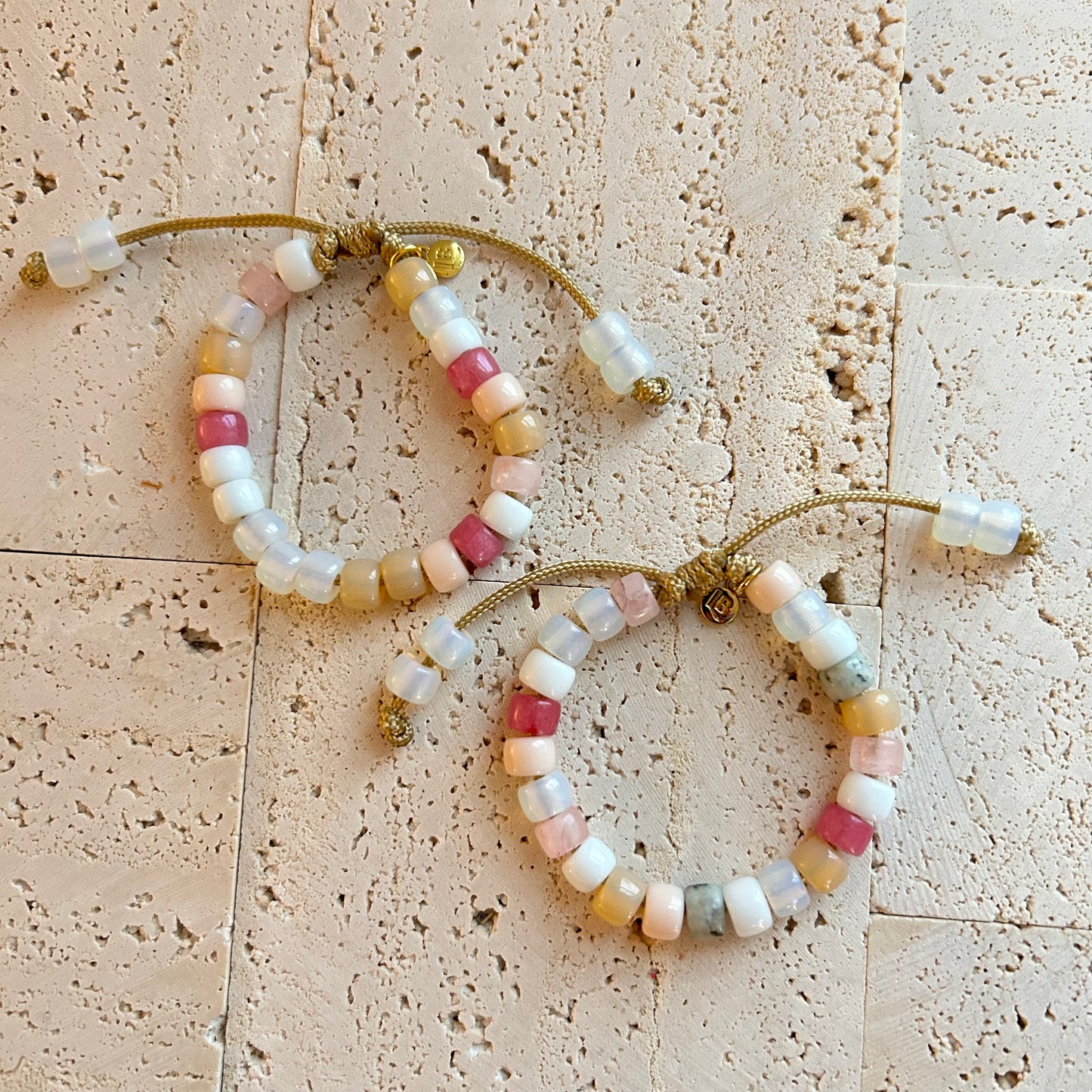 The Marvelous Mrs. Moonstone Natural Gemstone Pony Bead Personalized Bracelet