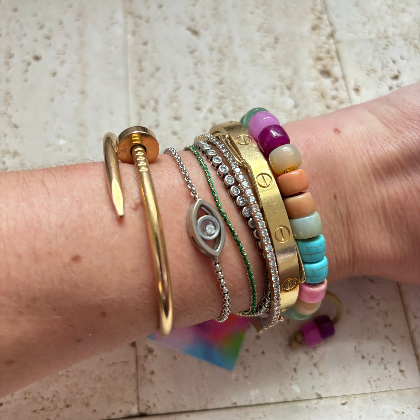 Fruit Salad, Candy Gemstone Beads Bracelet