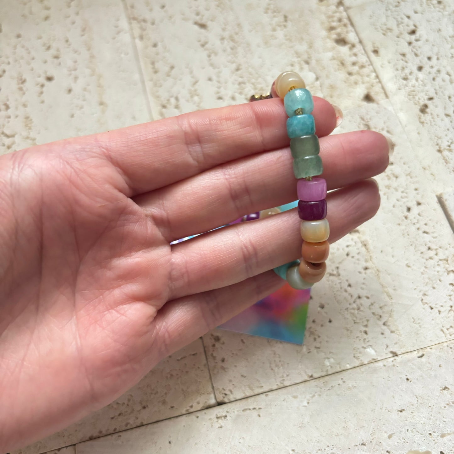 Fruit Salad, Candy Gemstone Beads Bracelet