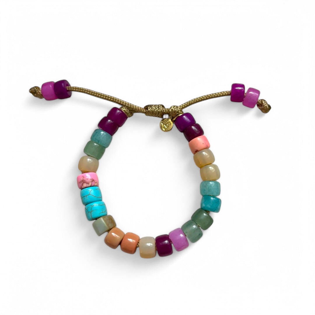 Fruit Salad, Candy Gemstone Beads Bracelet