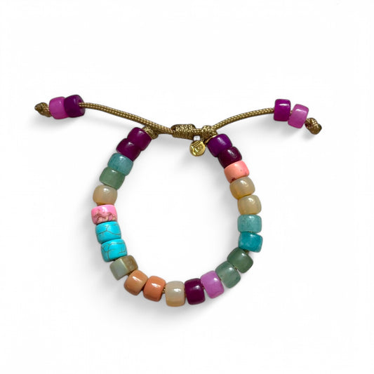 Fruit Salad, Candy Gemstone Beads Bracelet