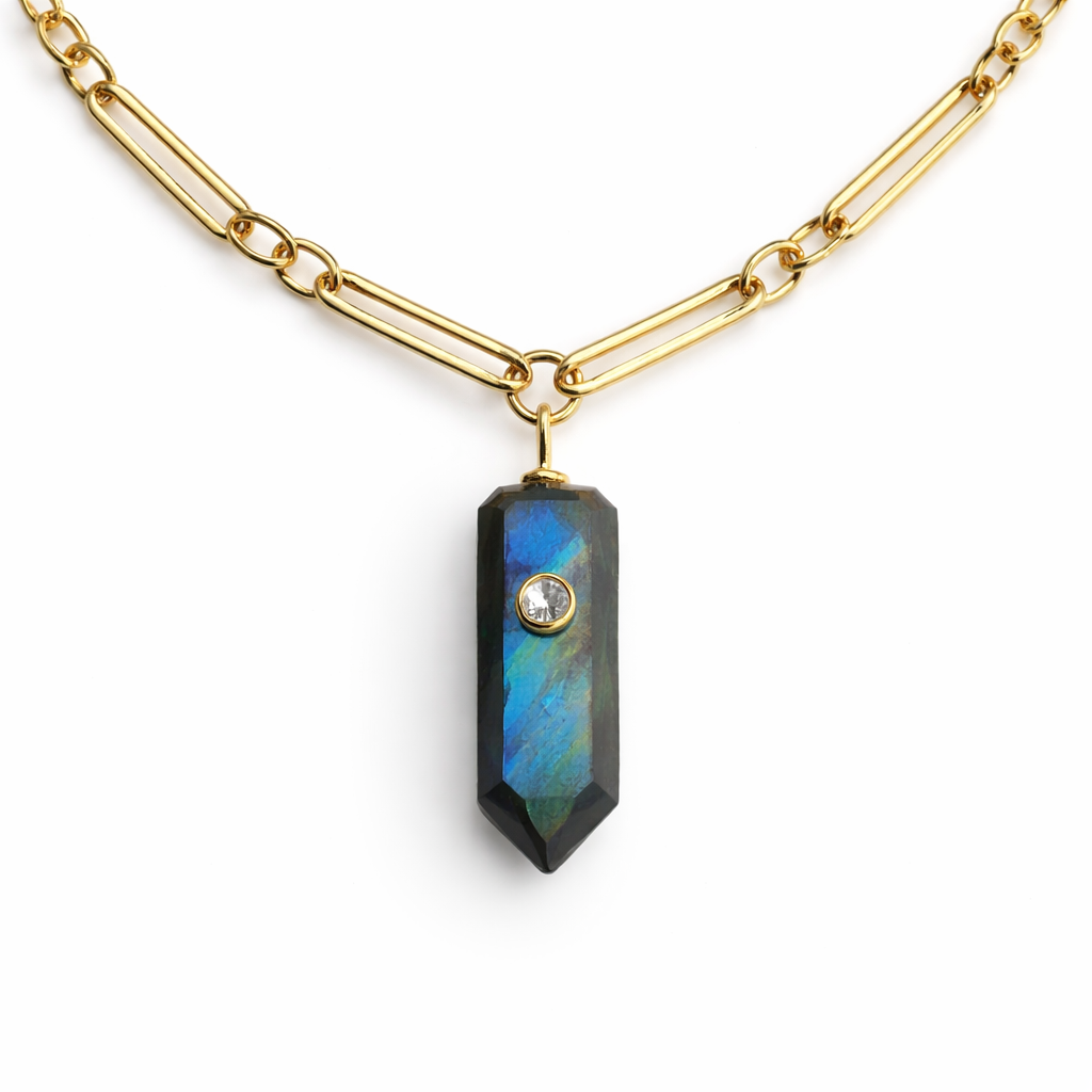 Labradorite Obelisk Pendant