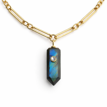 Load image into Gallery viewer, Labradorite Obelisk Pendant
