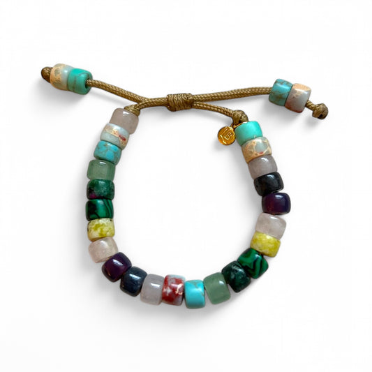 Jerk Chicken, Gemstone Beaded Bracelet