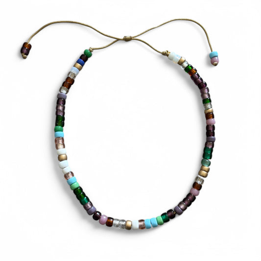 Under the Sea Glass Pony Bead Necklace
