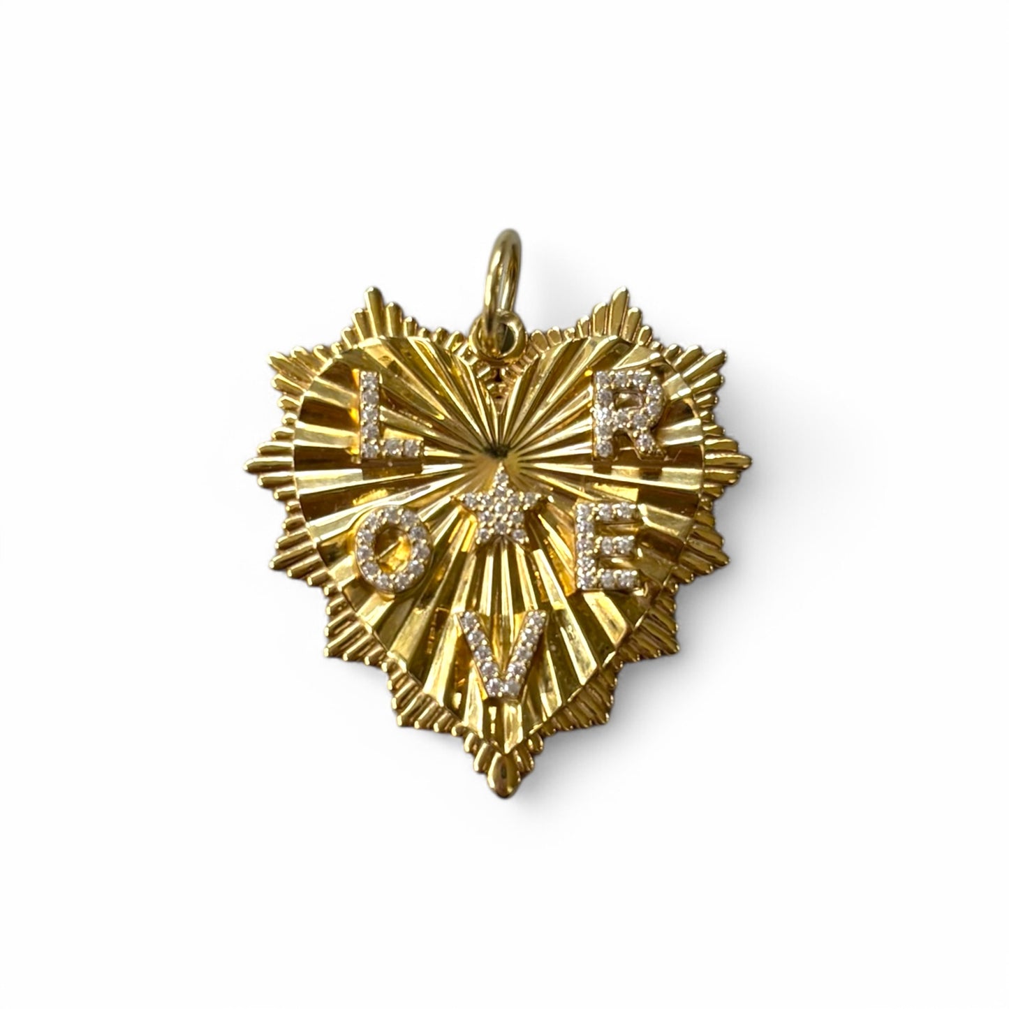 XL LOVER Fluted Heart Charm
