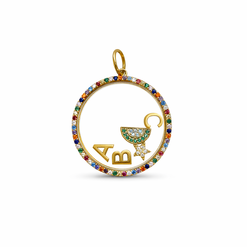 Rainbow Floating Charm Locket
