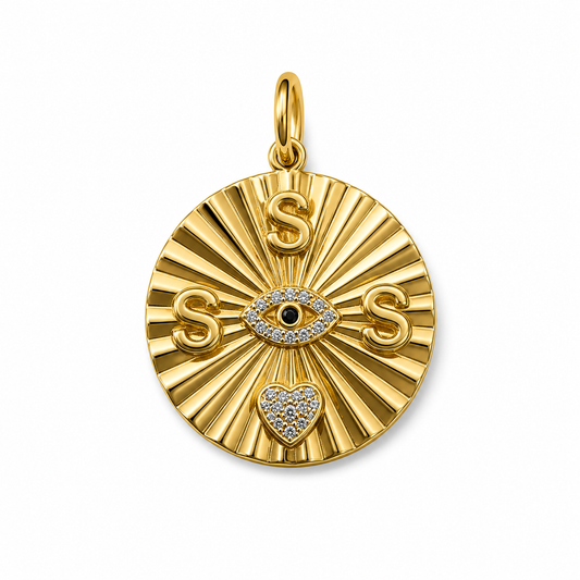 Initial Medallion Pendant
