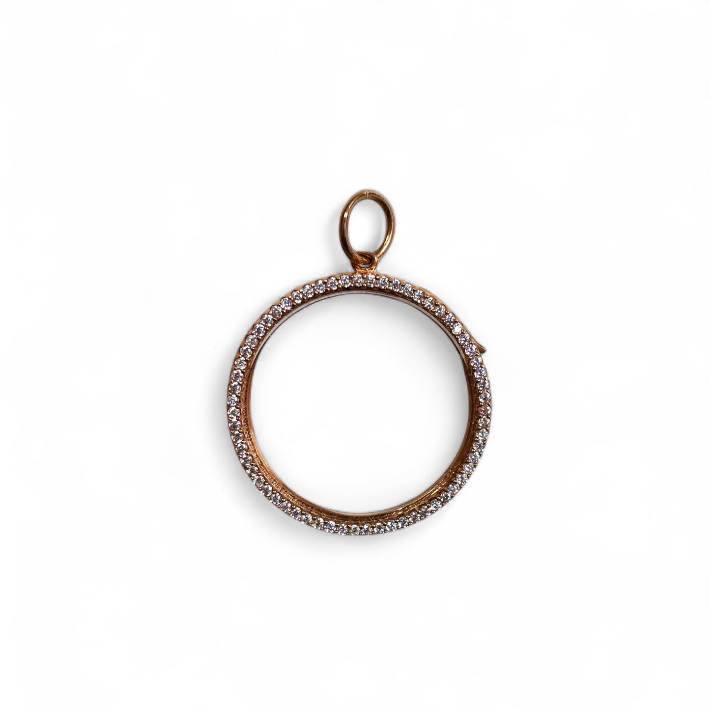 Floating Pave Charm Locket
