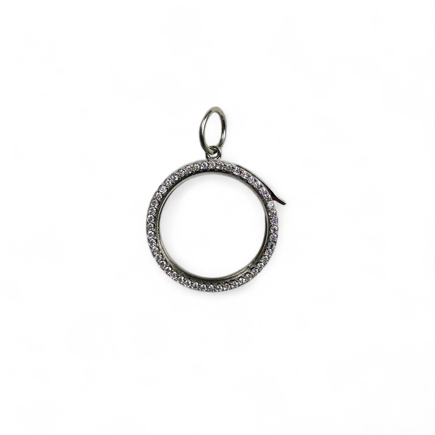 Small Floating Pave Charm Locket