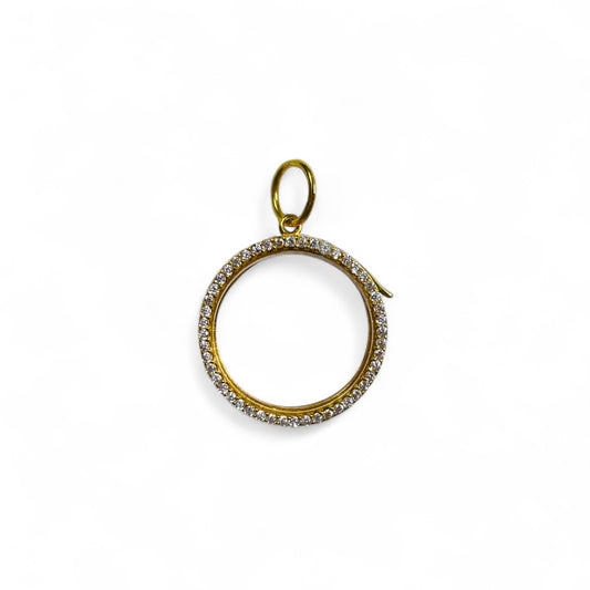 Small Floating Pave Charm Locket