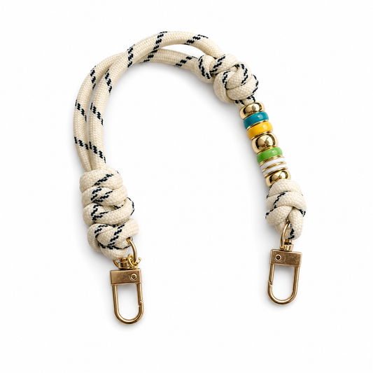 Ivory Rope Phone Wristlet Strap with Gold Hardware (Copy)
