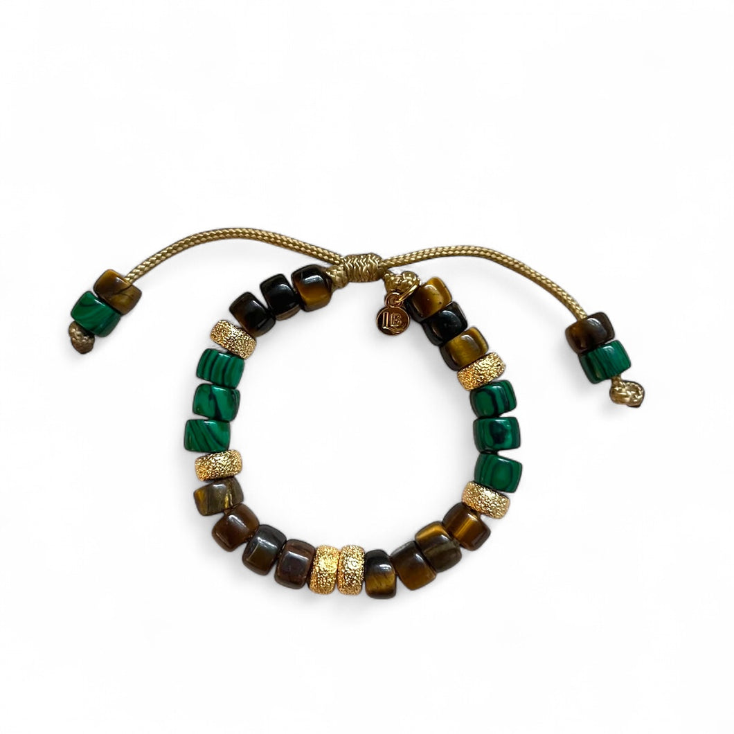 The Necessary Stack, Gemstone Beaded Bracelet(s) with Gold Stardust Spacers