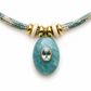 Aquamarine & White Topaz Oval Rope Necklace (Copy)