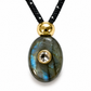 Labradorite & White Topaz Mini Oval Rope Necklace