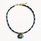 Labradorite & White Topaz Oval Rope Necklace
