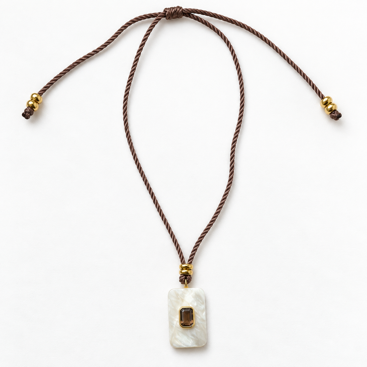 Moonstone & Smoky Quartz Stacking Necklace