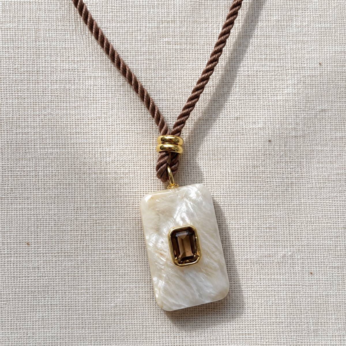 Moonstone & Smoky Quartz Stacking Necklace