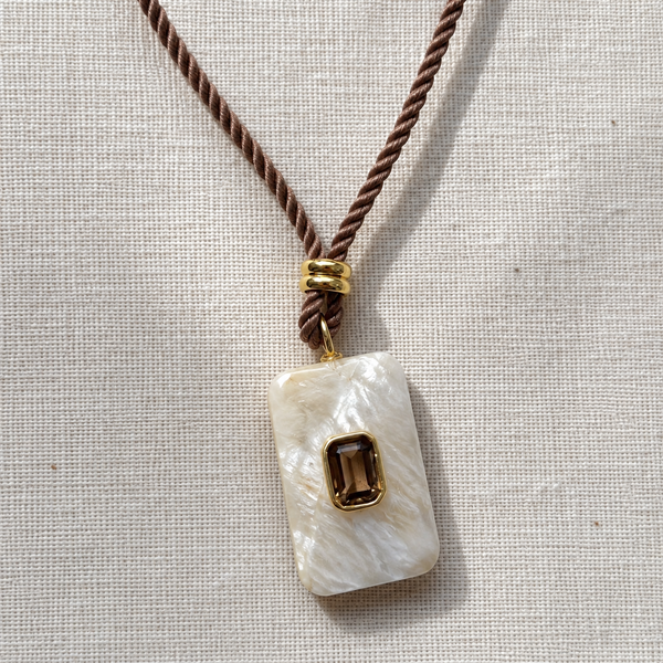 Moonstone & Smoky Quartz Stacking Necklace