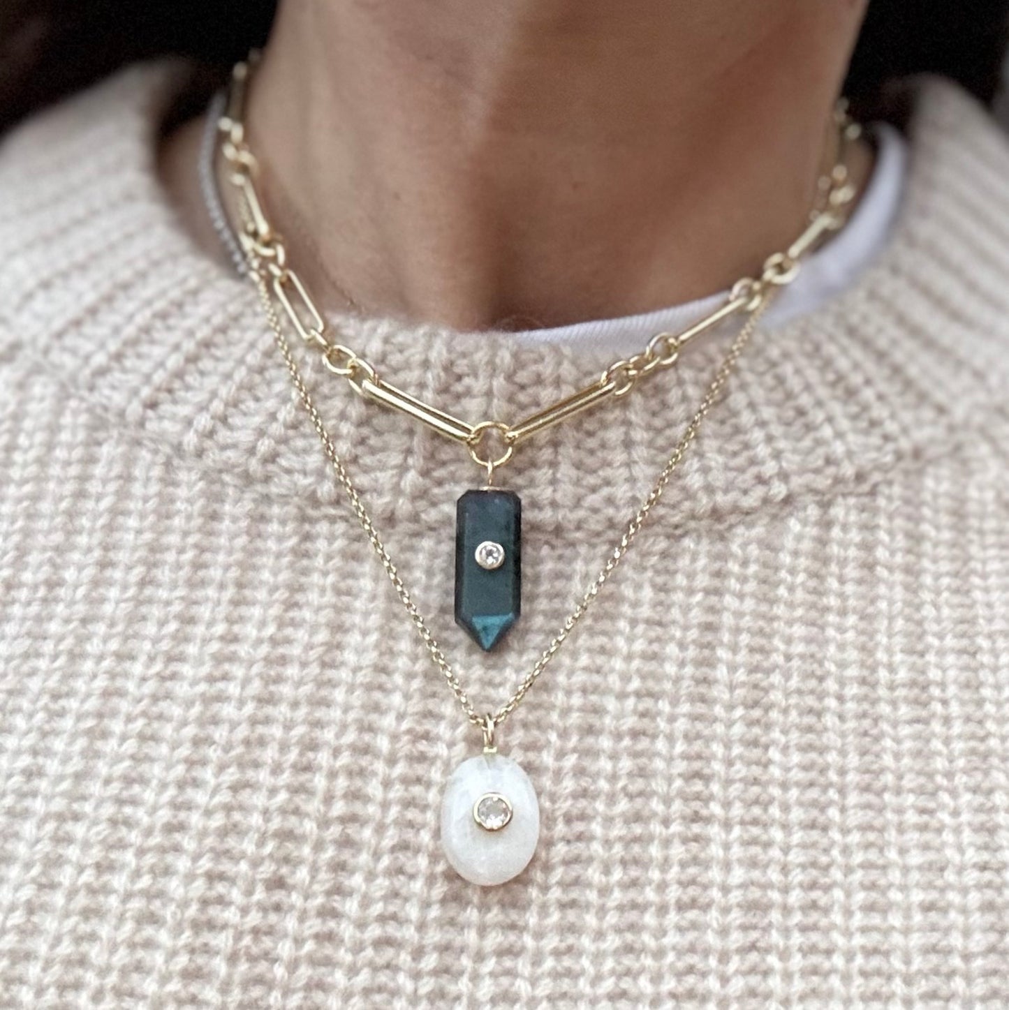 Labradorite Obelisk Pendant