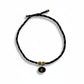 Black Onyx Pendant Rope Necklace with Citrine