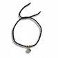 Prehnite Pendant Rope Necklace with White Topaz