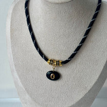 Load image into Gallery viewer, Black Onyx Pendant Rope Necklace with Citrine
