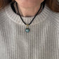 Rope Gemstone Pendant Necklace | Gold Filled Accent Beads