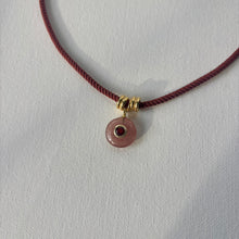 Load image into Gallery viewer, Rope Gemstone Pendant Necklace | Gold Filled Accent Beads
