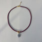 Rope Gemstone Pendant Necklace | Gold Filled Accent Beads