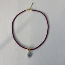 Load image into Gallery viewer, Rope Gemstone Pendant Necklace | Gold Filled Accent Beads
