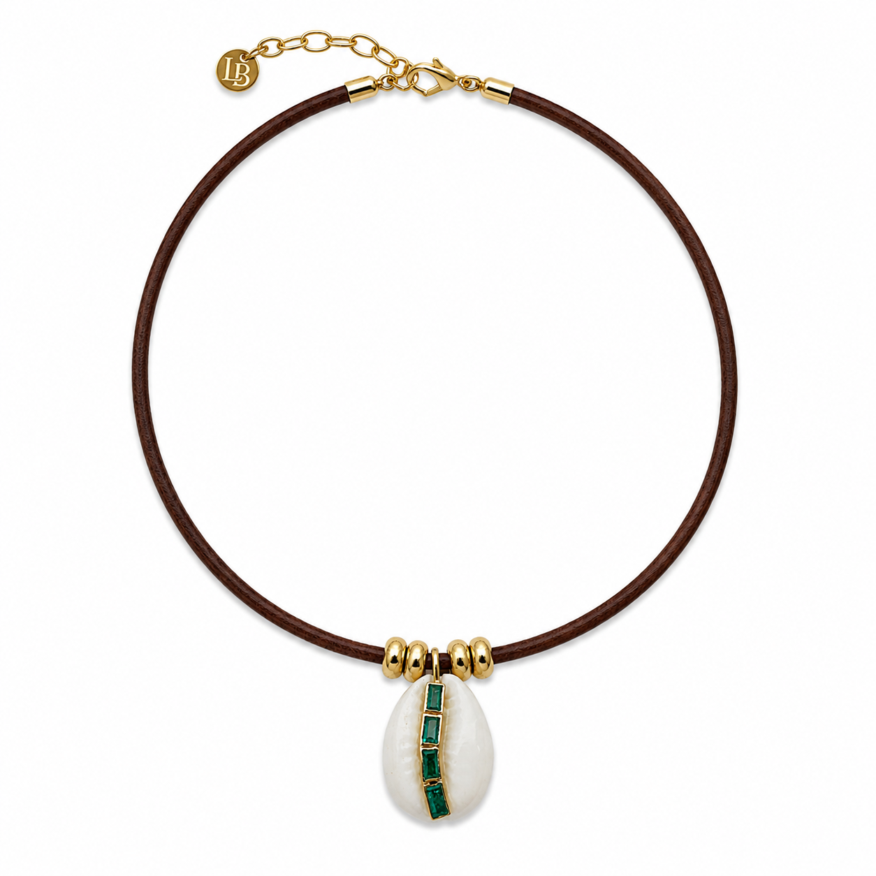 Cowrie Gemstone Pendant Necklace