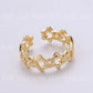 Gold Filled Star of David Adjustable Ring